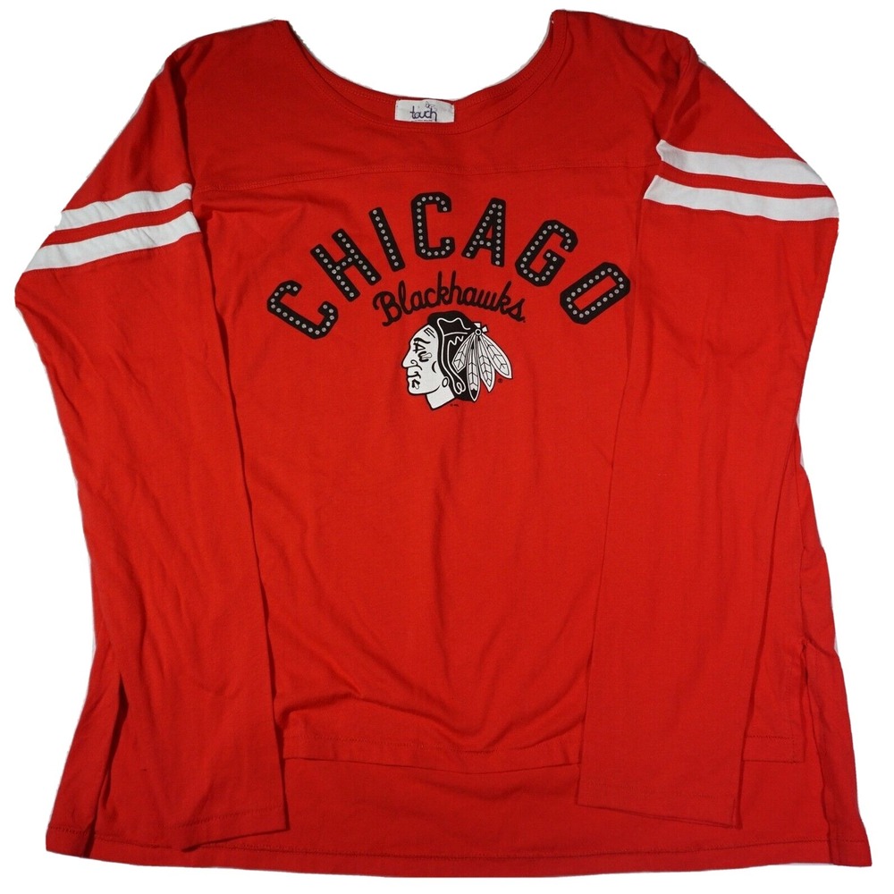 Chicago Blackhawks Women Large Touch by Alyssa Milano Long Sleeveβ T-Shirt NEW